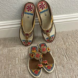 Mother and Daughter matching Pakistani shoes. Never worn.